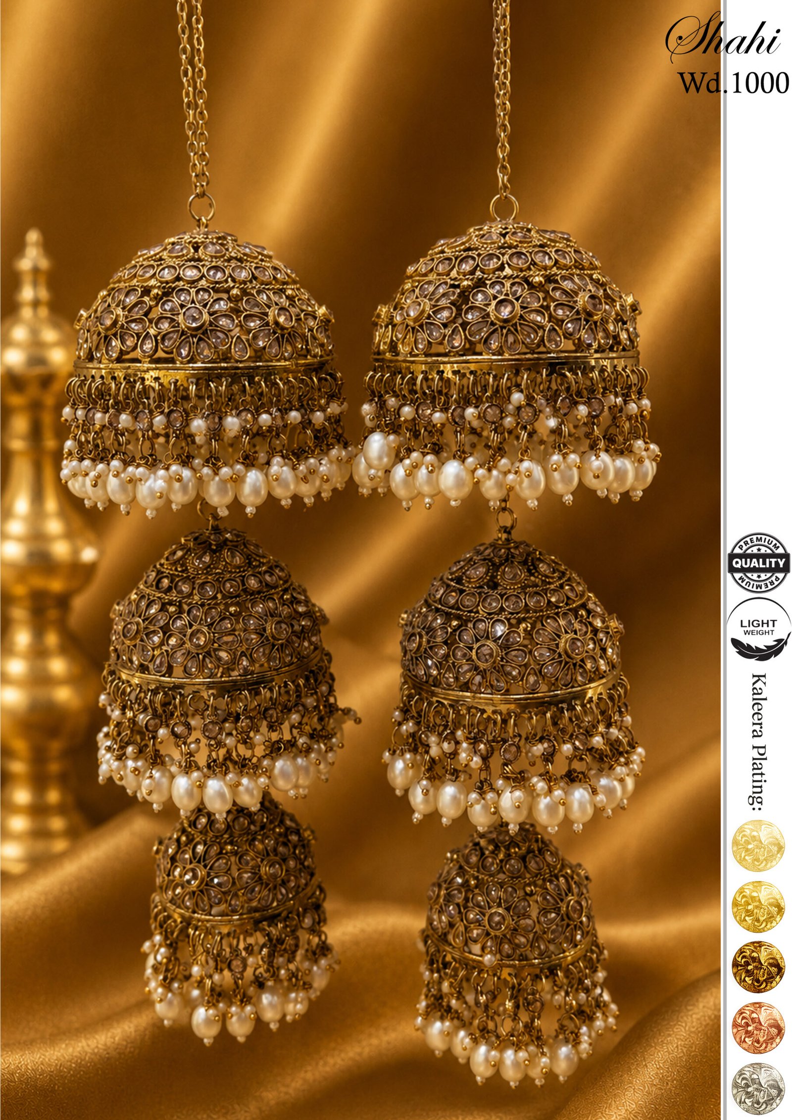 Shahi Shahi Kaleera – Premium Pearl & Stone Bridal Kaleera
