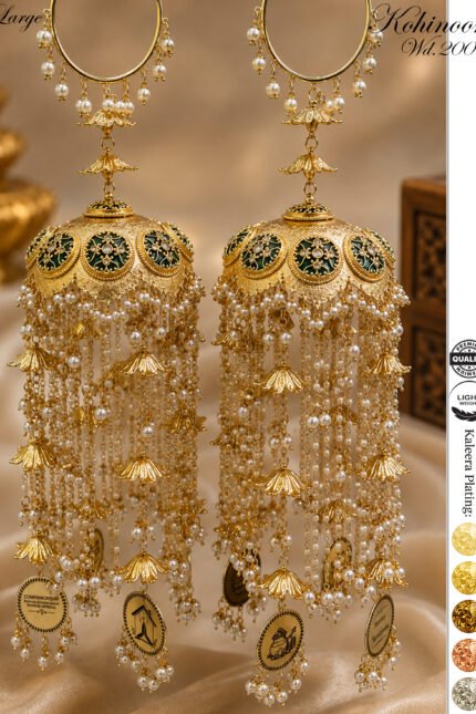 Kohinoor large size bridal kaleera with pearl and golden detailing