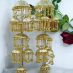 Multi Dome Jhumka Kaleera – Micro Gold Plated Bridal Kaleera