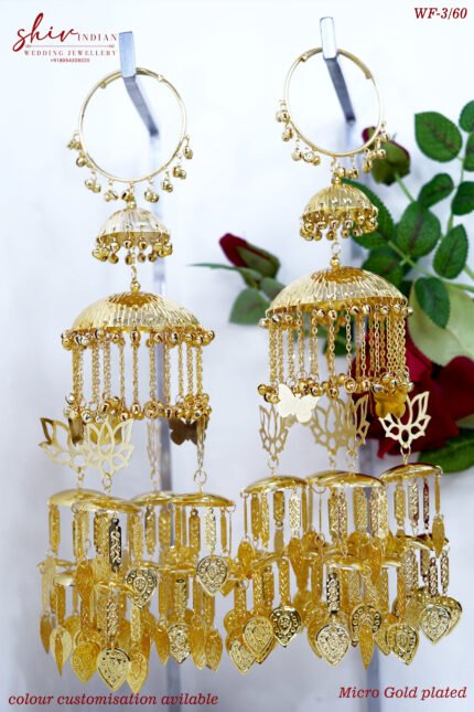 Lotus Charm Layered Kaleera – Micro Gold Plated Bridal Kaleera