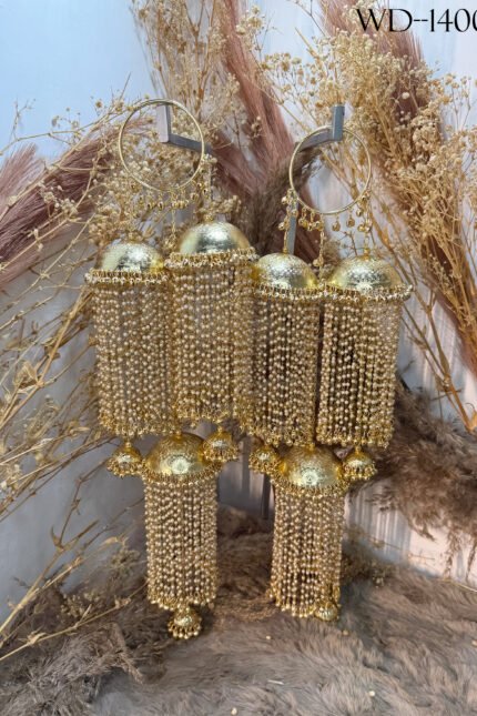 Moti Mahal Kaleera pearl bridal kaleera with layered jhumka charms