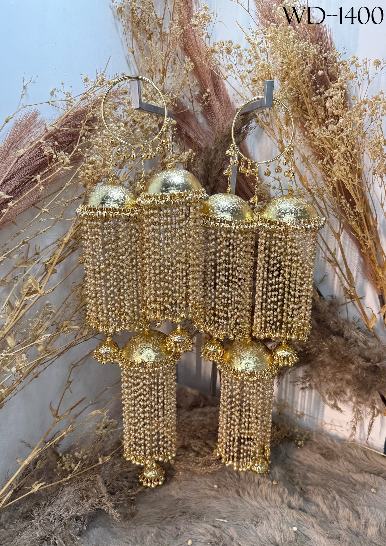 Moti Mahal Kaleera Moti Mahal Kaleera pearl bridal kaleera with layered jhumka charms
